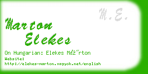 marton elekes business card